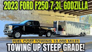 2023 Ford F250 73L Gas V8 Towing Up 6 Grade With MPG Does It Outperform the 68L [upl. by Ennelram714]