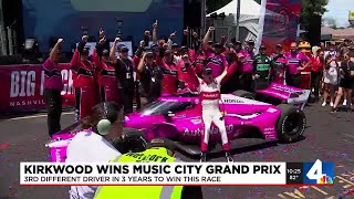 Kyle Kirkwood wins Music City Grand Prix [upl. by Shanleigh]