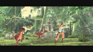 Tomb Raider 2007  Anniversary Cutscene Death 08  TRex Entrance 02 [upl. by Roeser903]