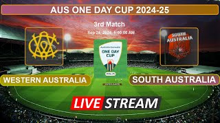 🔴Marsh one day cup live Live  Western Australia vs South Australia Live Cricket Score amp Commentary [upl. by Llerrahs]