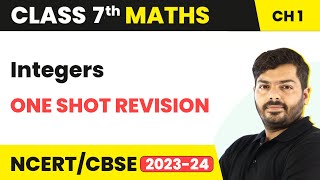 Integers  One Shot Revision  Class 7 Maths Chapter 1 [upl. by Nonez]