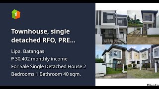 Townhouse single detached RFO PRE SELLING [upl. by Oniratac]