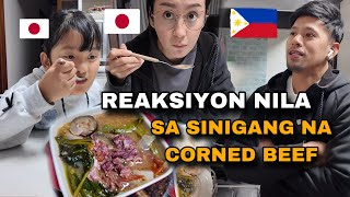 IPATIKIM NATIN ANG SINIGANG NA CORNED BEEF  REAKSIYON NILA  Filipino Japanese Family [upl. by Kameko319]