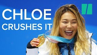 Chloe Kim Wins Snowboarding Gold At Age 17 [upl. by Edlun]