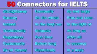 50 Most Commonly Used Connectors in IELTS Writing Task 2 [upl. by Aciamaj823]