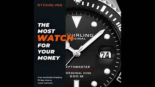 Stuhrling Swiss Automatic Depthmaster 42mm Diver [upl. by Tinaret]