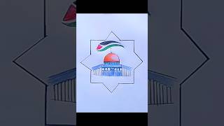 Mosjid Al Aqsa drawing step by step Al Aqsa mosque art How to draw mosque drawing mosqueshort [upl. by Atrice]