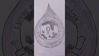 National Cancer Awareness Day Drawing  7th Nov  shortvideo shortfeed cancer drawing popular [upl. by Yuh453]