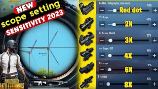 PUBG MOBILEBGMI Scope Sensitivity Settings 2x 3x 4x 6x 8x 2024 😱 New Best Scope Settings in 2024🔥 [upl. by Yrollam665]