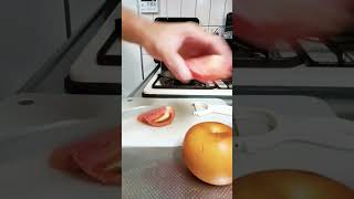 How to slice tomato and oear [upl. by Tilagram]