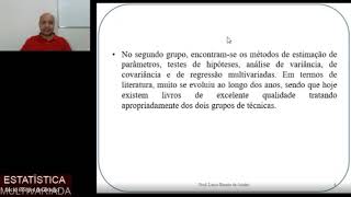 Estatistica Multivariada  Cap 1  Introdução  parte 1 [upl. by Kadner]