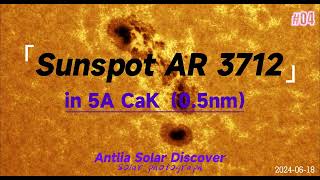 sunspot AR3712 in 5A CaK20240618 4 [upl. by Enailil]