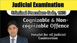 Cognizable amp Noncognizable Offence  Lecture Series on Judicial Examination  CrPC Part 3 [upl. by Heim]