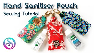 Make a Hand Sanitizer Holder – Sew a Hand Gel Pouch Pattern and tutorial [upl. by Ekenna93]