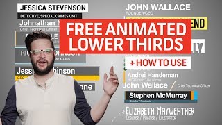 15 FREE ANIMATED LOWER THIRDS For Premiere How To Use  Free Assets and Elements [upl. by Main]