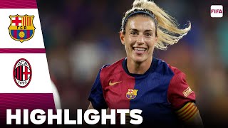 Barcelona vs Milan  What a Goal From Alexia Putellas  Highlights  Womens Friendly 23082024 [upl. by Orelie]