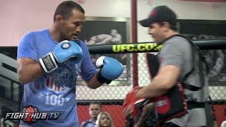 Dan Hendersons COMPLETE UFC 204 Media Workout video Bisping vs Henderson 2 [upl. by Nawk]