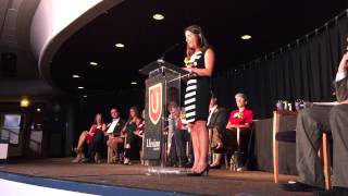 Joyce Anne Koubaroulis acceptance speech in Ursinus College Hall of Fame for Athletics [upl. by Olenka]