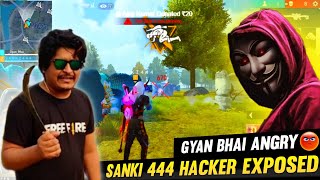 SANKI 444 Exposed 🥹💔 AWM God SANKI444 Using Auto Headshot Hack GyanSujan Anger On Live 🤬😡 [upl. by Ardeid]