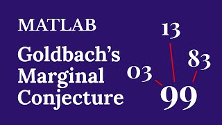 Verifying Goldbachs Marginal Conjecture in MATLAB [upl. by Evetta]