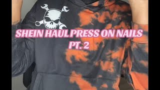 SHEIN Haul  Press On Nails Pt 2 💅🏽🎀 [upl. by Dyana]