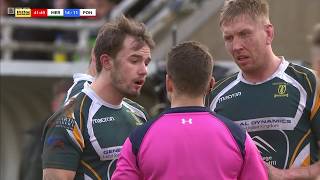 TeriMorgan Gee red card  leading with a forearm Merthyr v Pontypool 2019 [upl. by Onairpic]