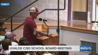 At school board meeing parents demand Uvalde CISD Police Chief Pete Arredondo to be fired [upl. by Jacey]