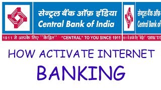 HOW ACTIVATE INTERNET BANKING CENTRAL BANK OF INDIA amp FIRST LOGIN HINDIURDU [upl. by Targett]