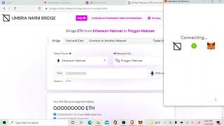 How to Connect To Umbria Bridge to Switch from Eth to Eth on Poly Cheap Gas [upl. by Lindi]