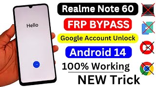 Realme Note 60 FRP BYPASS ✅ Android 14  Realme Note 60 Frp Unlock Google Account Bypass Without Pc [upl. by Hogle]