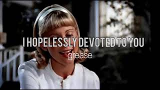 Grease i hopelessly devoted to you vaselina lyricsletra englishespañol [upl. by Jemimah]