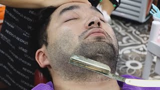 💈ASMR  The man with too much beard immersive shaving for you 🪒 Rare oriental wet shave [upl. by Nageek]