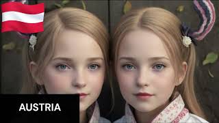 I asked AI to create a female twins for each country [upl. by Adeline]