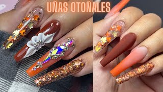 Uñas Otoñales 🍂✨ Paso a paso Decoradas 🥰  Jaayart [upl. by Case]