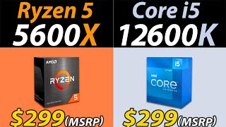 Ryzen 5 5600X Vs i512600K  How Much Performance Difference [upl. by Draper768]