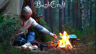 Ultimate Bushcraft Build Forest Rain Sounds [upl. by Clyde]