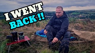 SECOND ATTEMPT Bivy bag wild camp at a Moorland Quarry Miltec 3layer waterproof bivvy bag [upl. by Meadow]