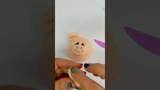 Cómo Hacer en 1 MINUTO Cerdito en Imán  Moracraft Porcalana Fría 🐖 [upl. by Ativla]