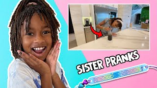 EPIC SISTER PRANKS Elli Plays Funny Pranks On Naiah [upl. by Iahs679]