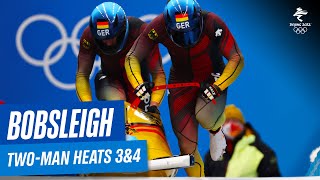 Bobsleigh  TwoMan Heat 3 amp 4  Full Replay  Beijing2022 [upl. by Terena708]