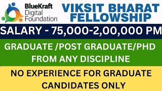 📢 FELLOWSHIP for VIKSIT BHARAT 🔥 ANY GRADUATEPOST GRADUATEPHD CAN APPLY job fellowship india [upl. by Vorster]