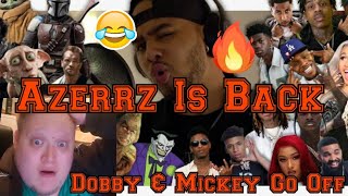 Azerrz Hit Rap Songs With Impressions 3 Reaction Dobby amp Mickey Went INNNN [upl. by Letch]