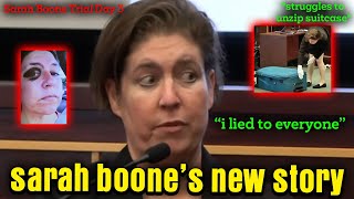 Sarah Boone ADMITS to lying tells a new story during testimony and crossexamination  trial day 3 [upl. by Martine]