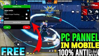 Dolphin Plus Mobile Panel Antiban Free fire hack Awm Aim Fov Obb 46 new Update Hack [upl. by Longan]