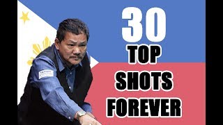 30 TOP SHOTS FOREVER With Magician Efren Bata Reyes [upl. by Ram423]