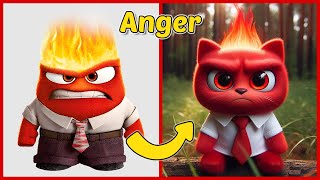 INSIDE OUT 2 Animation Movie Characters As KITTY CAT 😾😿🙀 😡ANGER🥶SADNESS🤢JOY👾 [upl. by Endora]