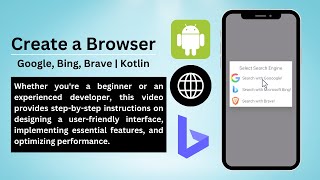 Build a Powerful Webview Browser with Google Bing amp Brave Android Studio Tutorial [upl. by Amitaf]