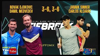 DJOKOVICMEDVEDEV vs SINNERALCARAZ 36 36🔥Tiebreak 🔥 PS5 ITA gameplay 😜 [upl. by Waechter]