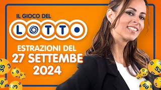 Estrazione in diretta del Gioco del Lotto e del Simbolotto di venerdì 27 Settembre 2024 [upl. by Daffie852]