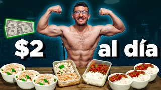 GANA MASA MUSCULAR CON 2 DÓLARES AL DÍA  MEAL PREP SEMANAL menos de 10 en total [upl. by Neeruam]